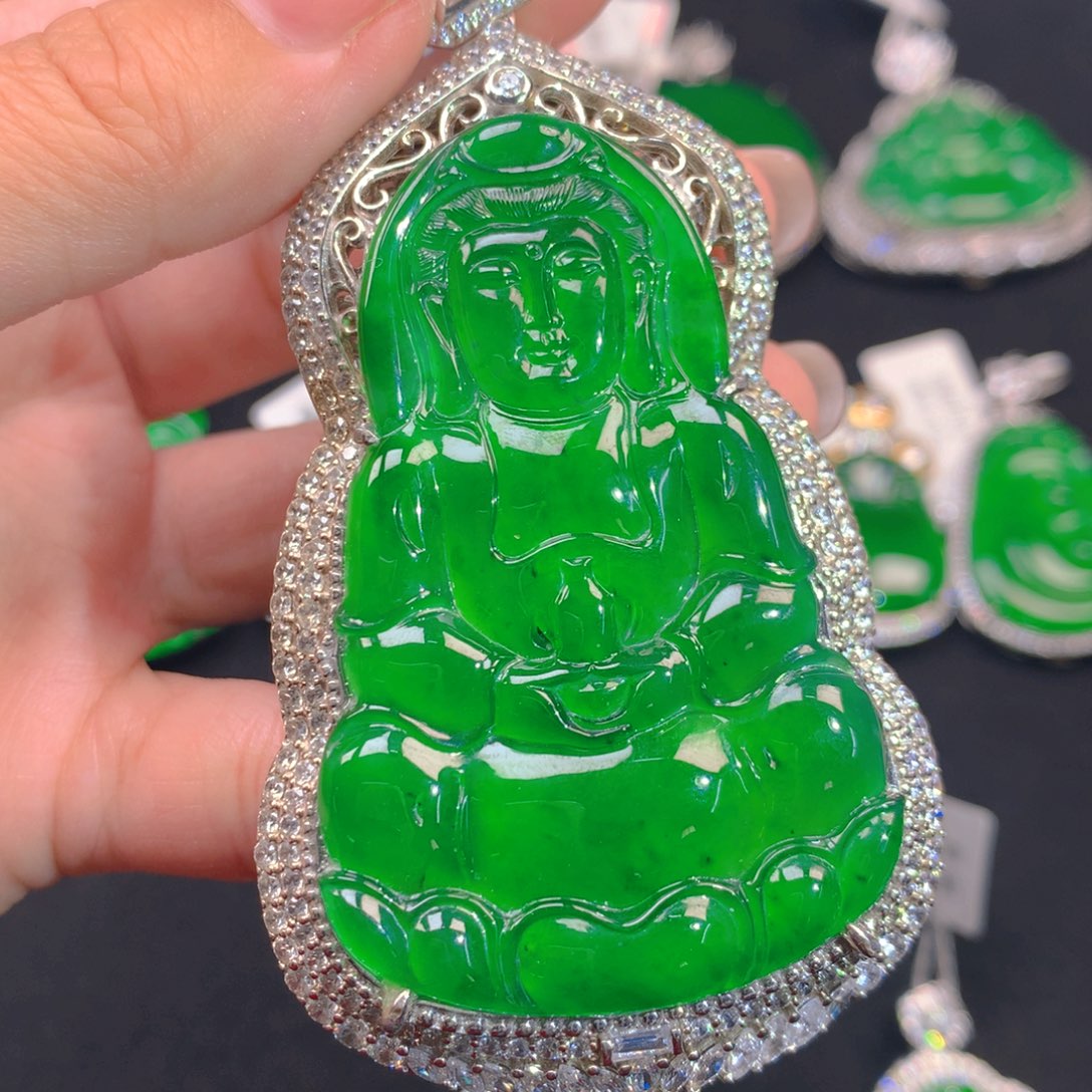 翡翠颈饰银S925镶嵌111111111111