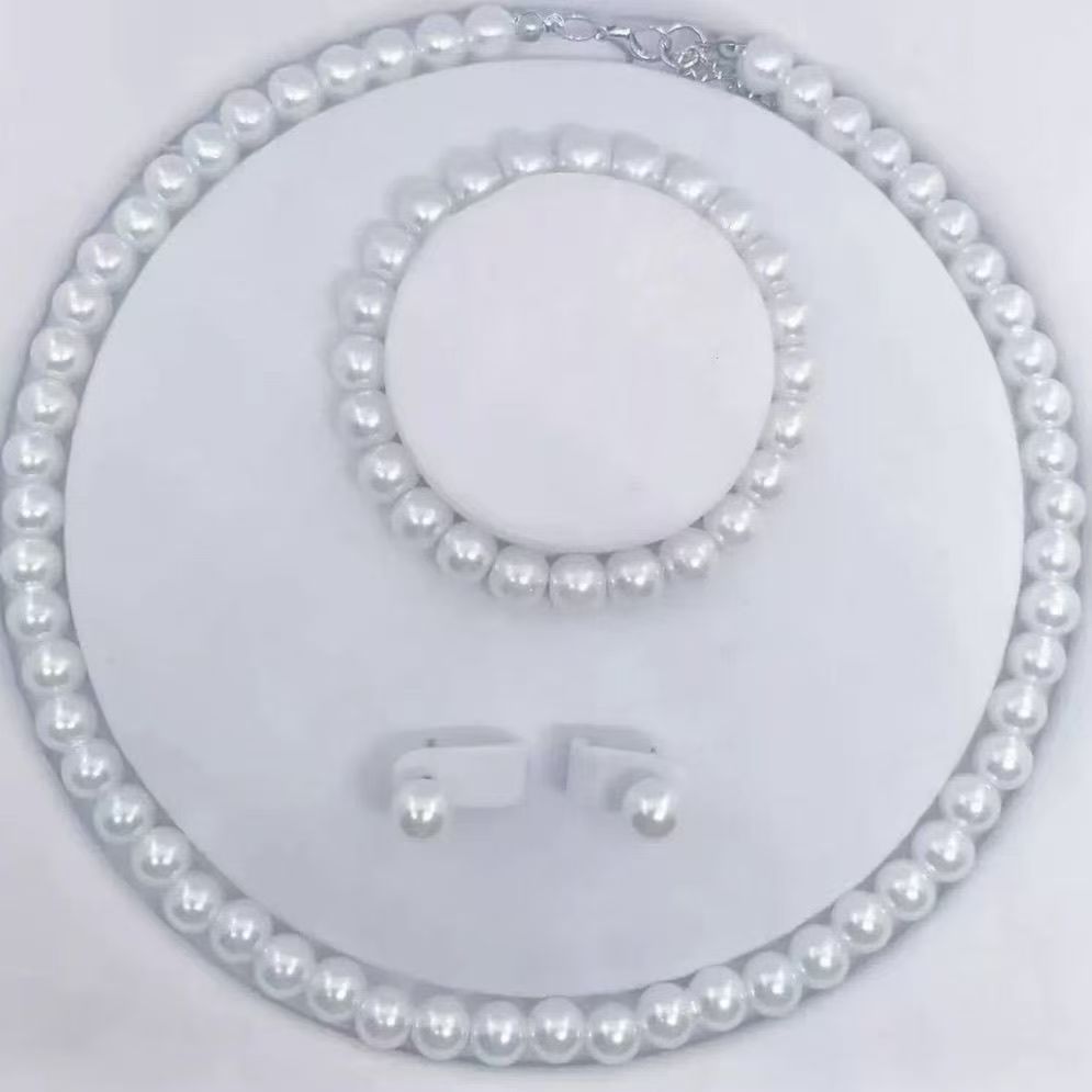 新款潮流时尚珠珠项链手链耳钉三件套XL-201