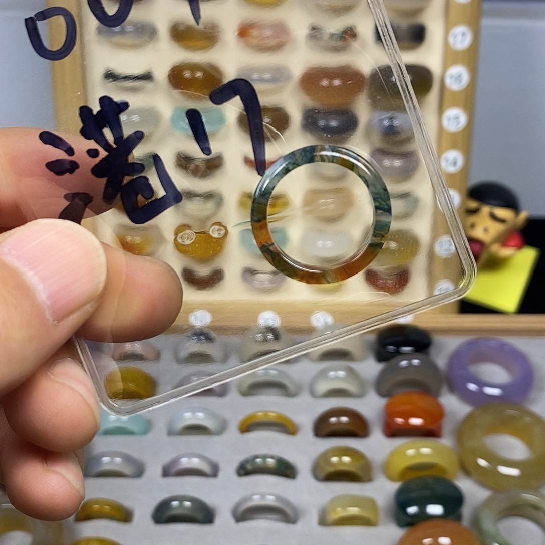 玛瑙/玉髓合金戒指港码17直径18确认尺码不退不换