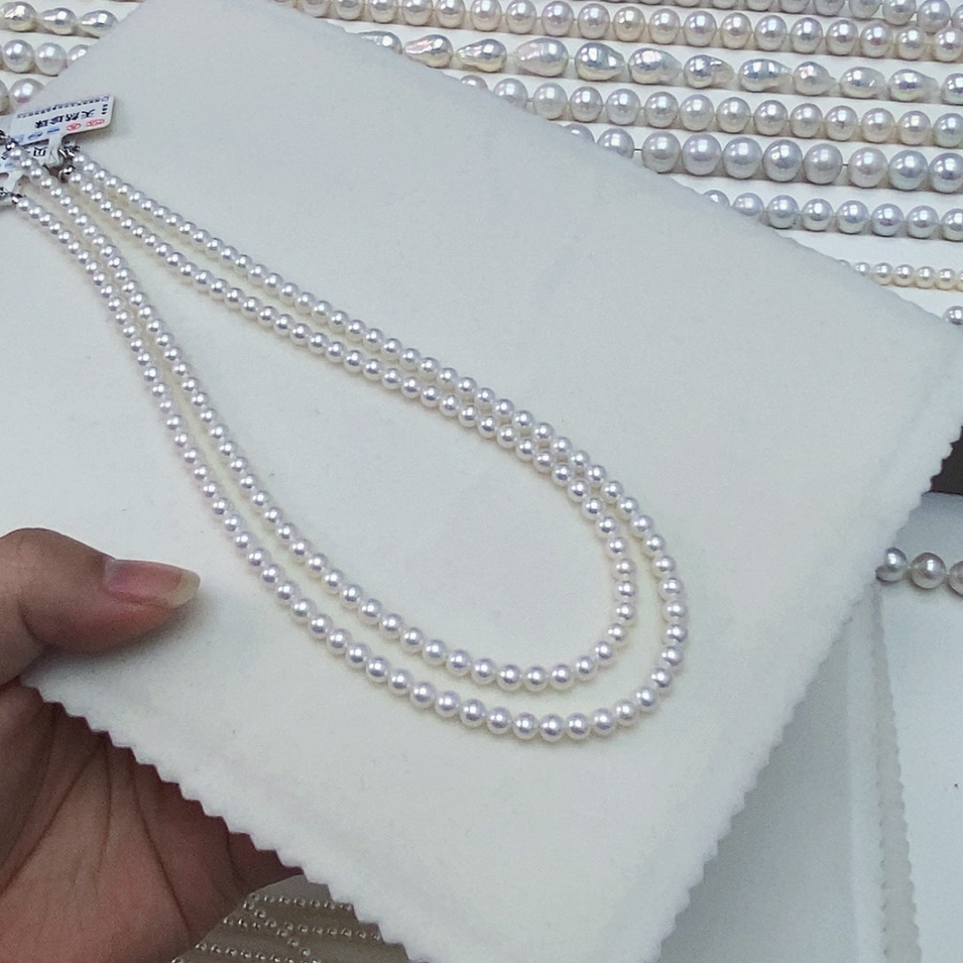 糖***子银S925镶嵌淡水珍珠项链4.5-5项链