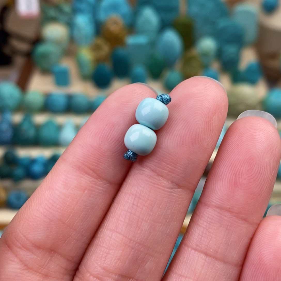 绿松石珠宝奇石未镶嵌6.2mm