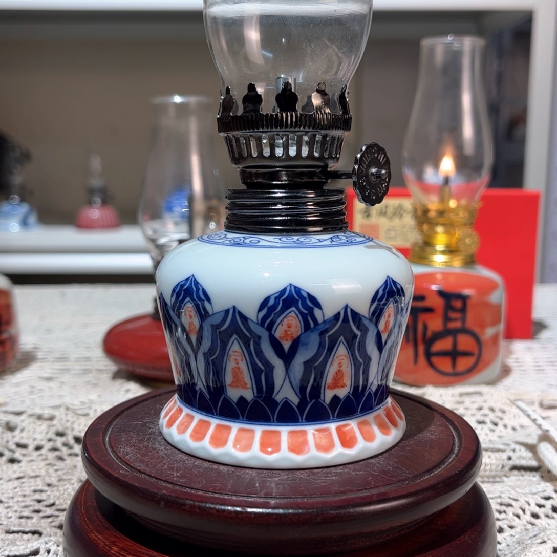 摆件景德镇陶瓷香薰灯