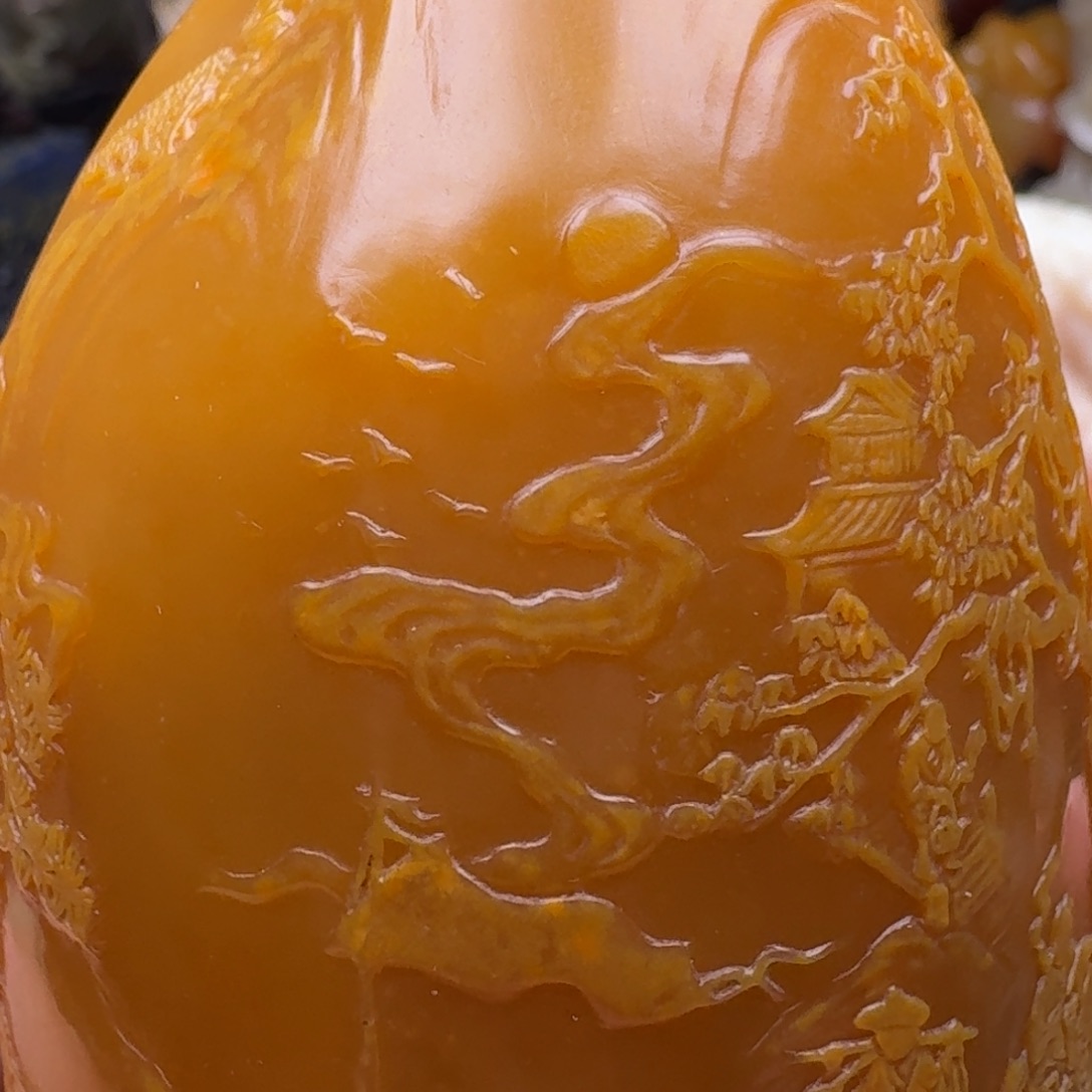 @***馆田黄石手工艺作品 巧色巧雕 