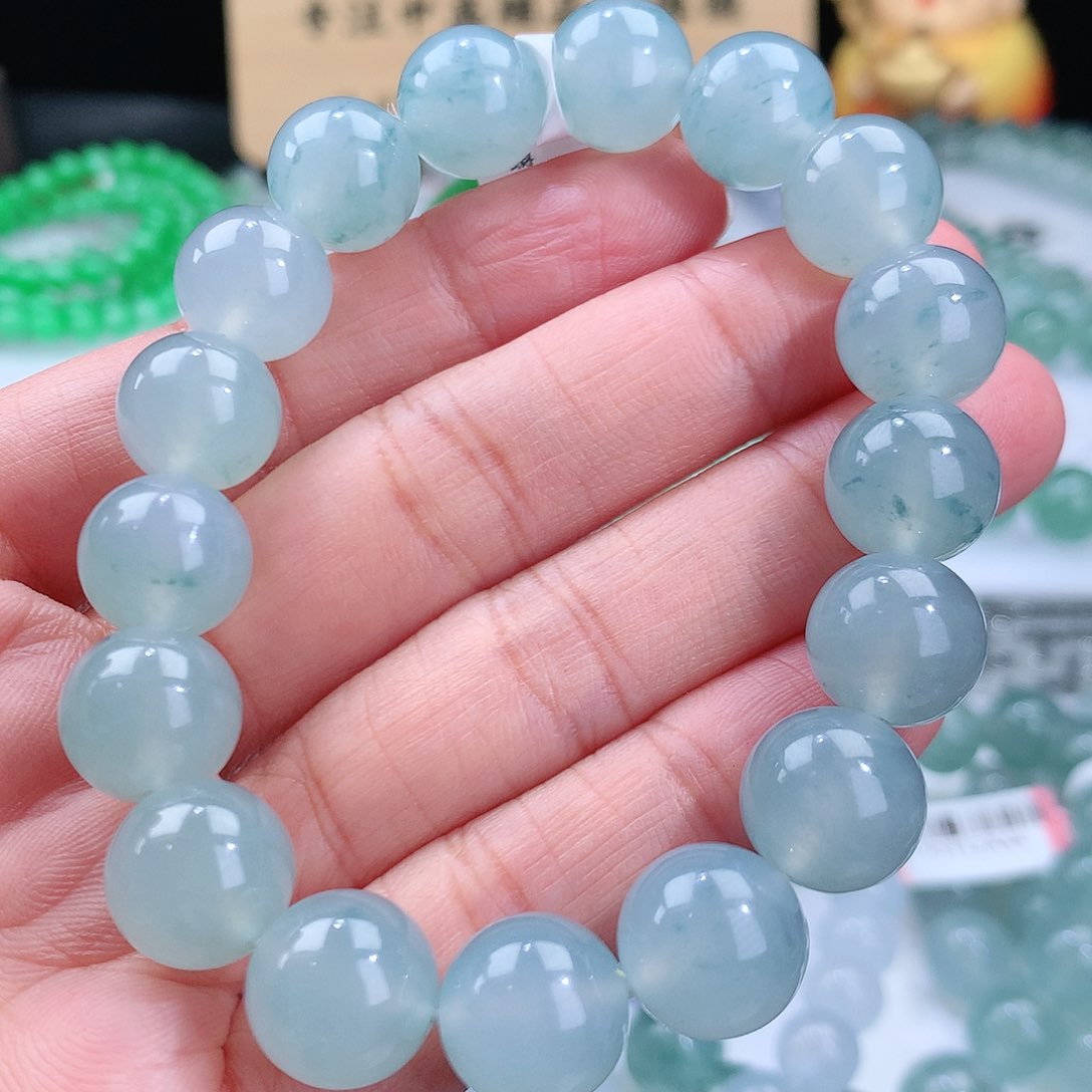 翡翠手链未镶嵌卡12mm