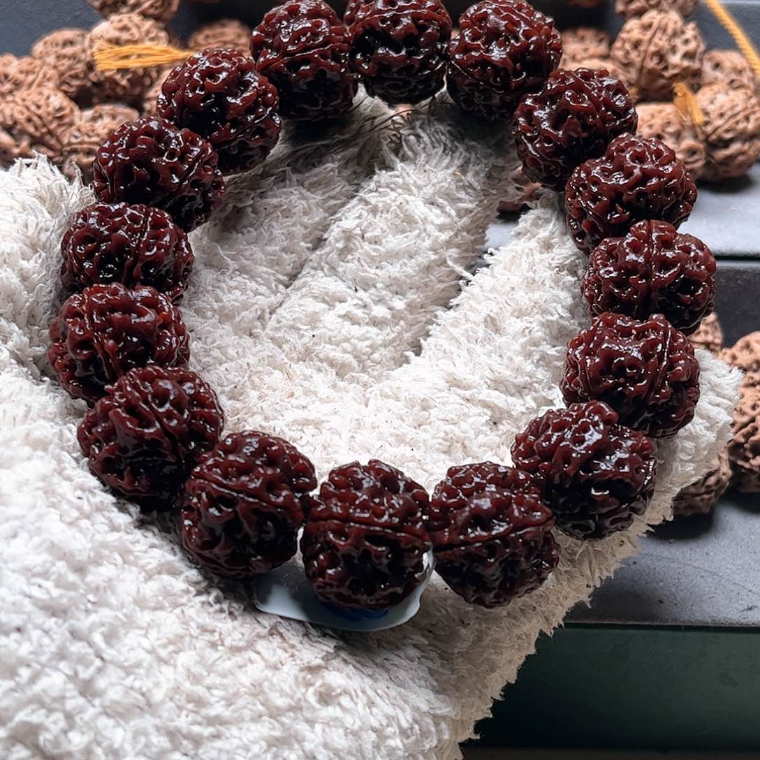 金刚菩提手串23红褐皮老籽