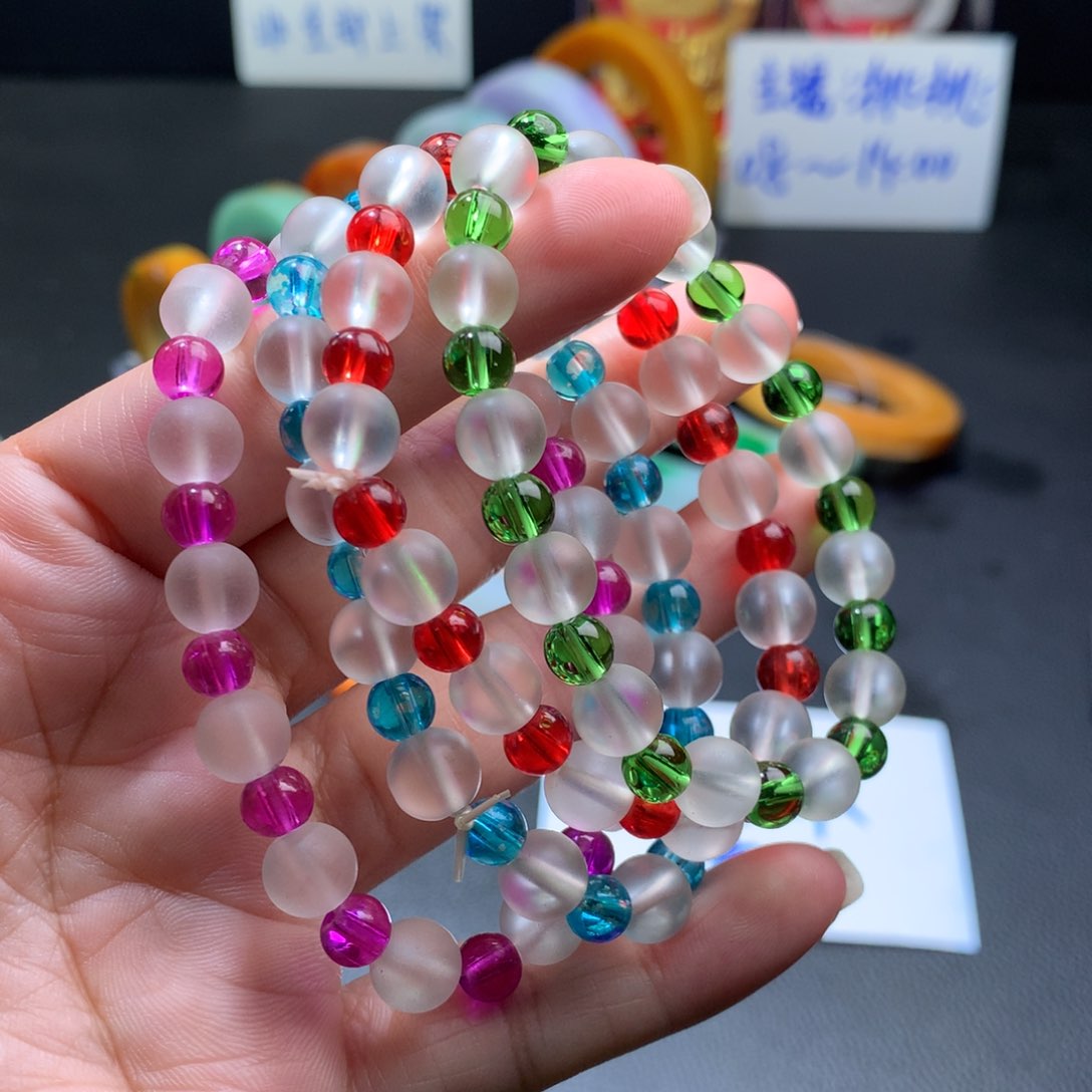 玛瑙/玉髓手链未镶嵌多样性发一水晶
