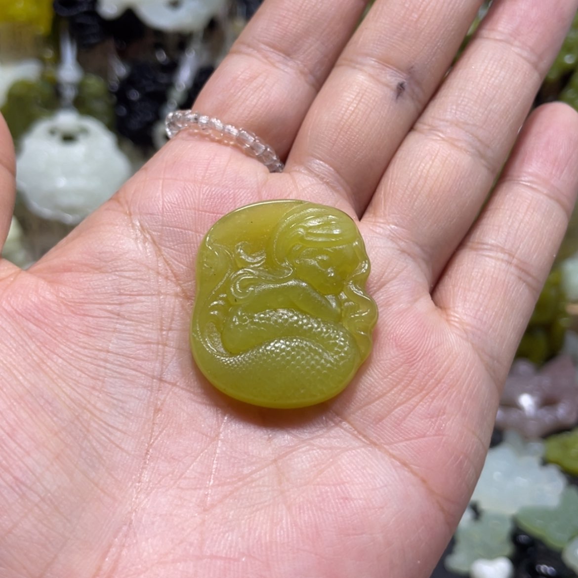 【闪购商品】岫玉颈饰未镶嵌42吊坠