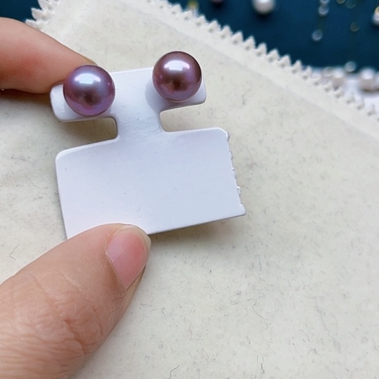 淡水珍珠耳饰银S925镶嵌