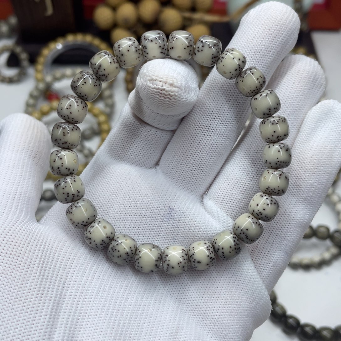 星月菩提手串安9mm灰冰通体