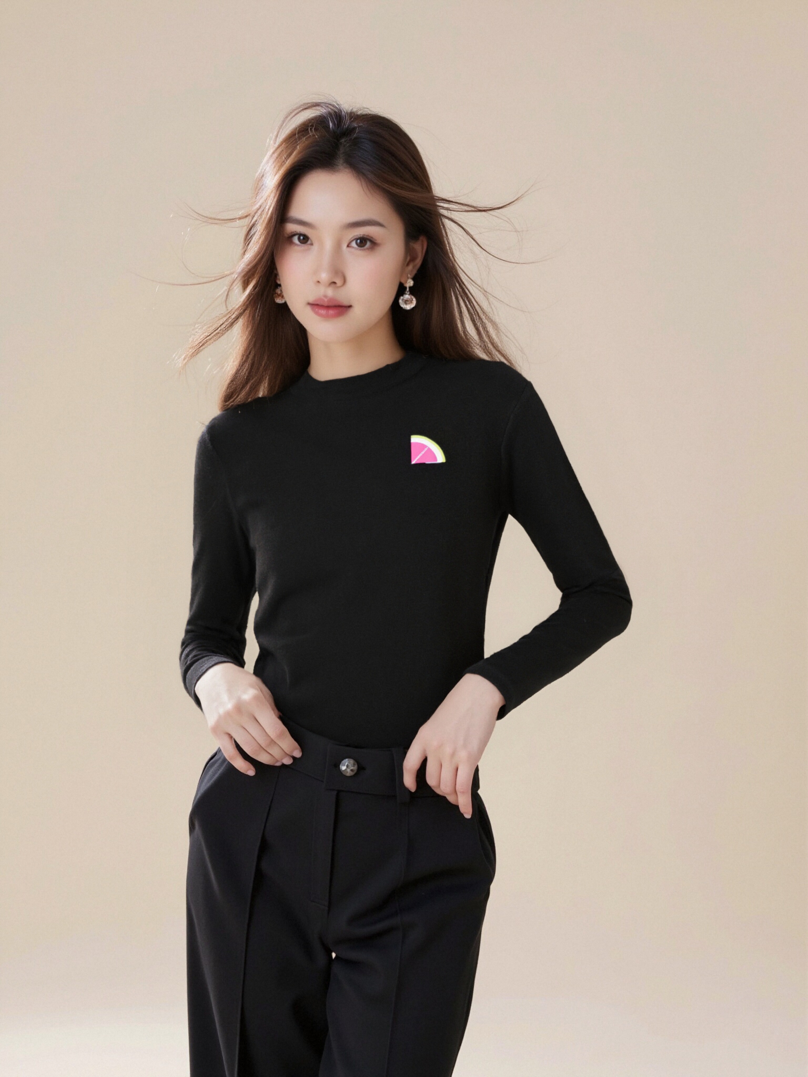 修身叠穿打底上衣高领春秋冬女士舒适弹性T恤PA-N1011