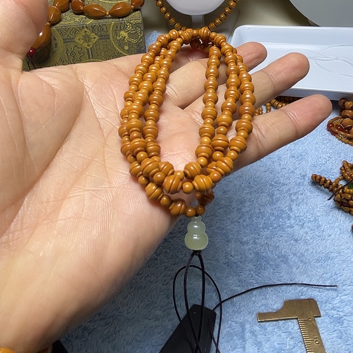 张***斌橄榄核手串/手链金饭碗项链挂件链