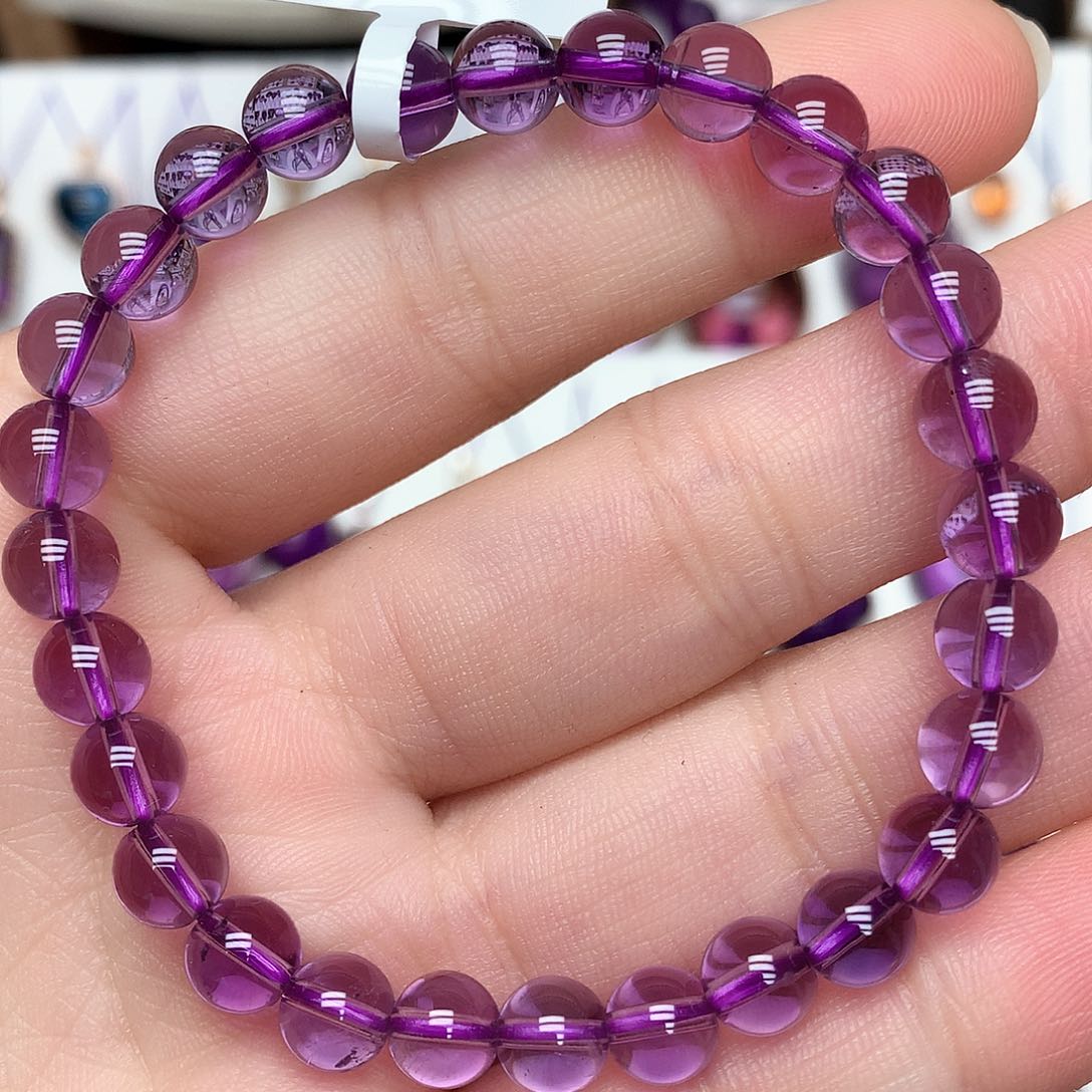 紫晶巴西手串7m m未镶嵌