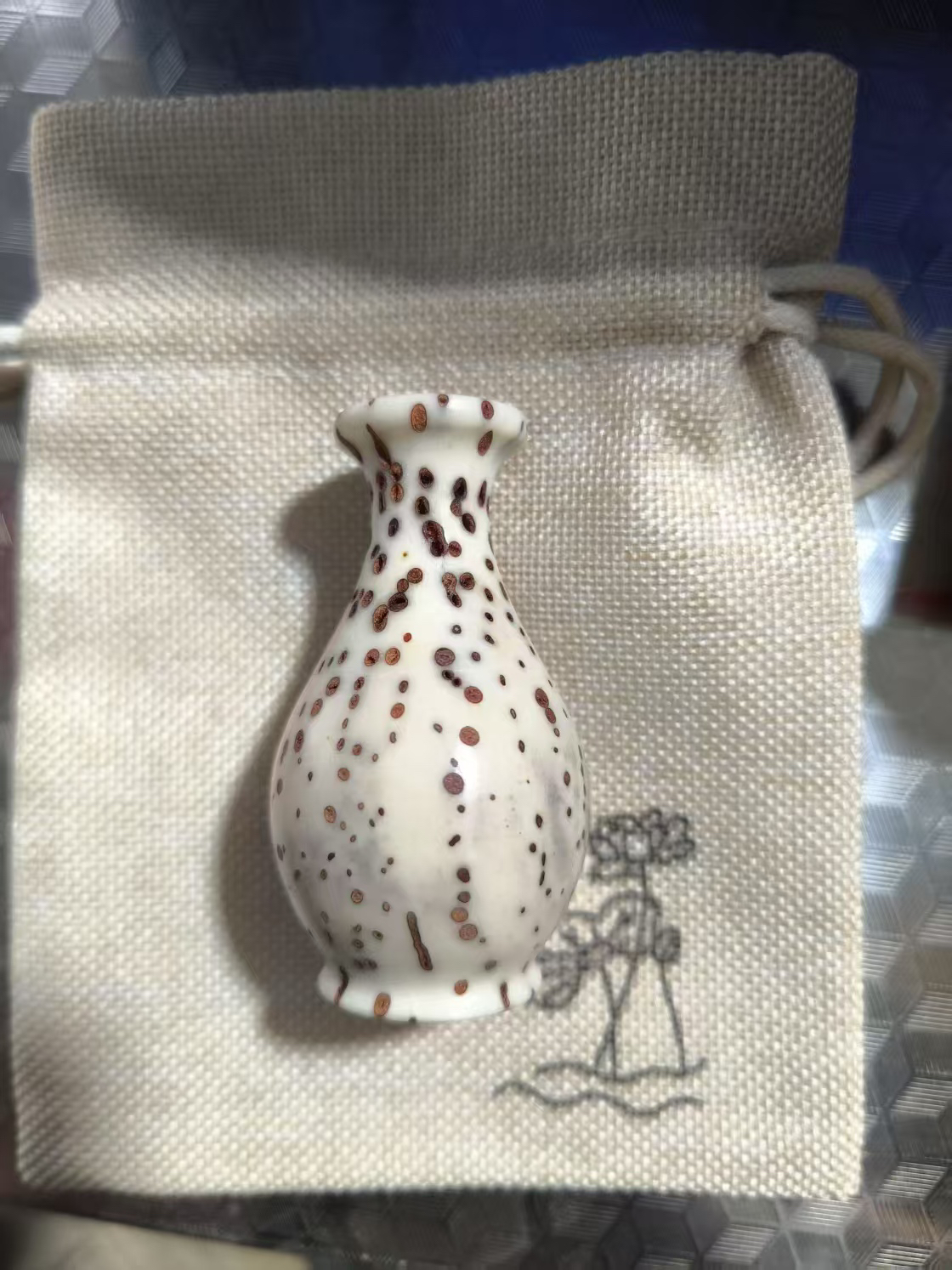 精品福利千眼菩提果手把件葫芦花瓶