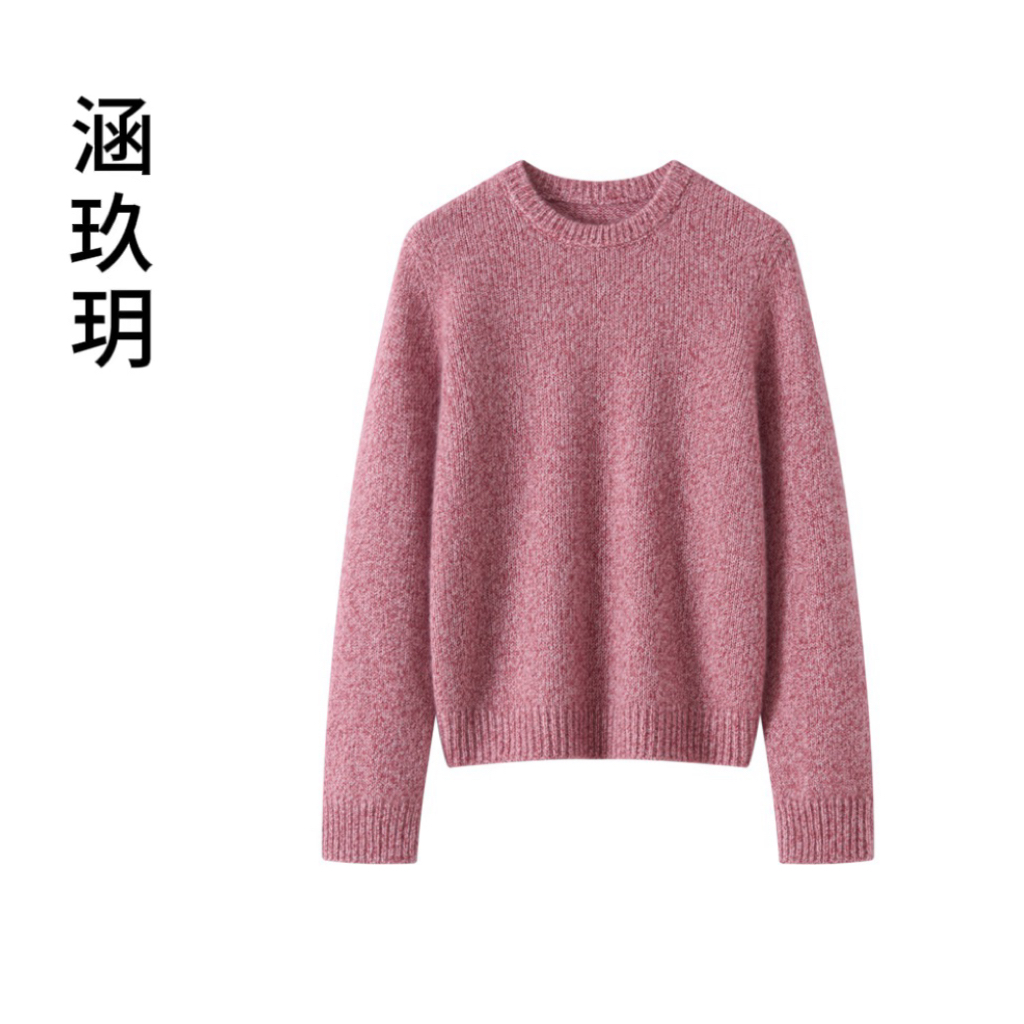 涵玖玥【康A款山羊绒】白厂丝桑蚕丝花纱圆领上衣女泓-02-2527