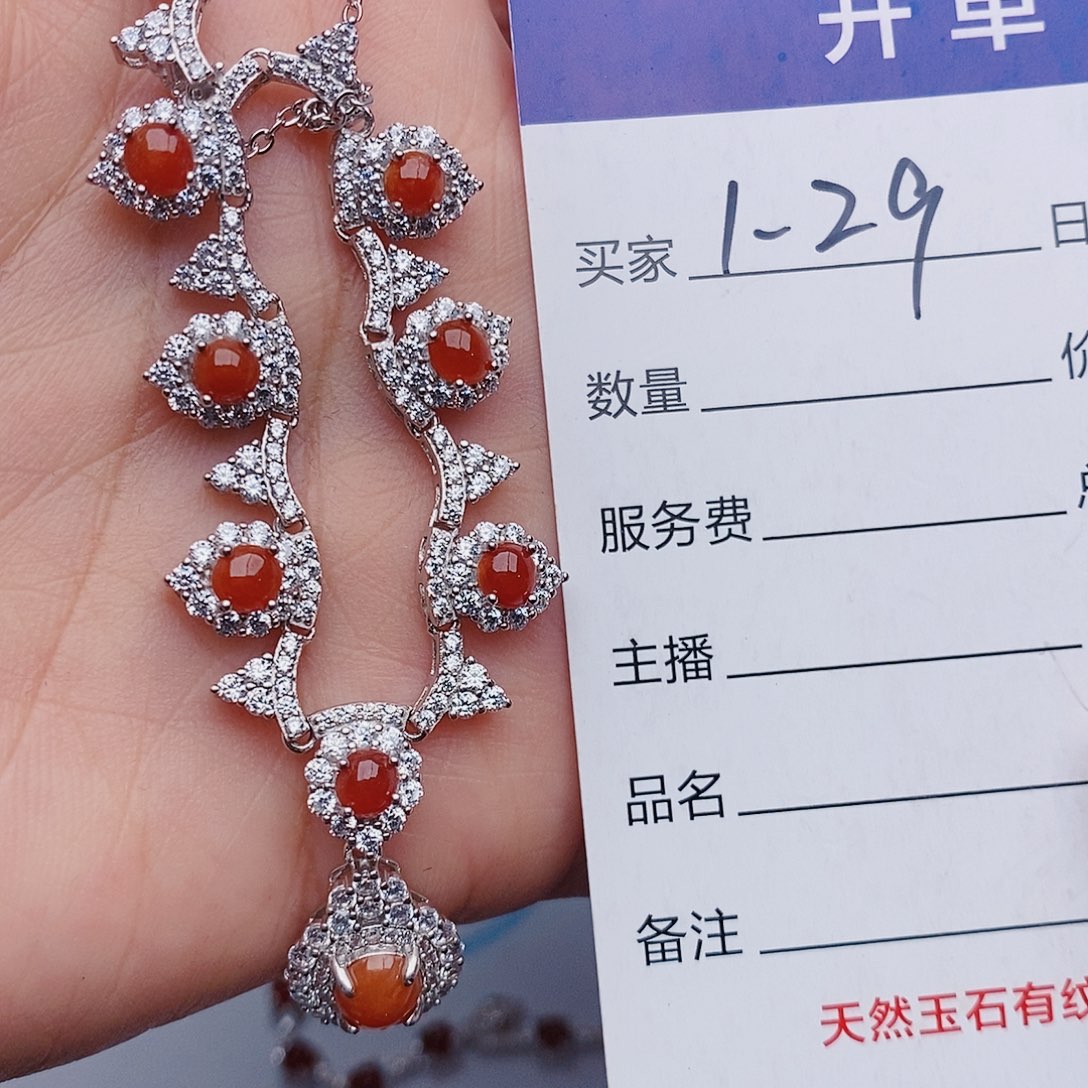 翡翠戒指银S925镶嵌吊坠