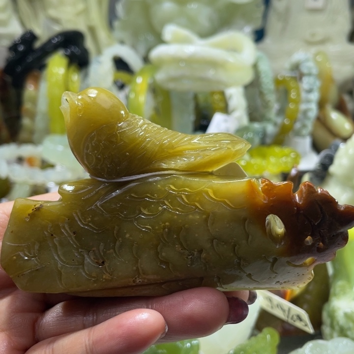 岫玉未镶嵌摆件摆件