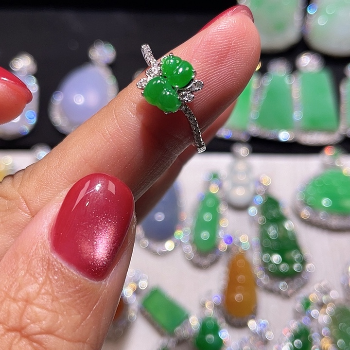 翡翠银S925镶嵌颈饰