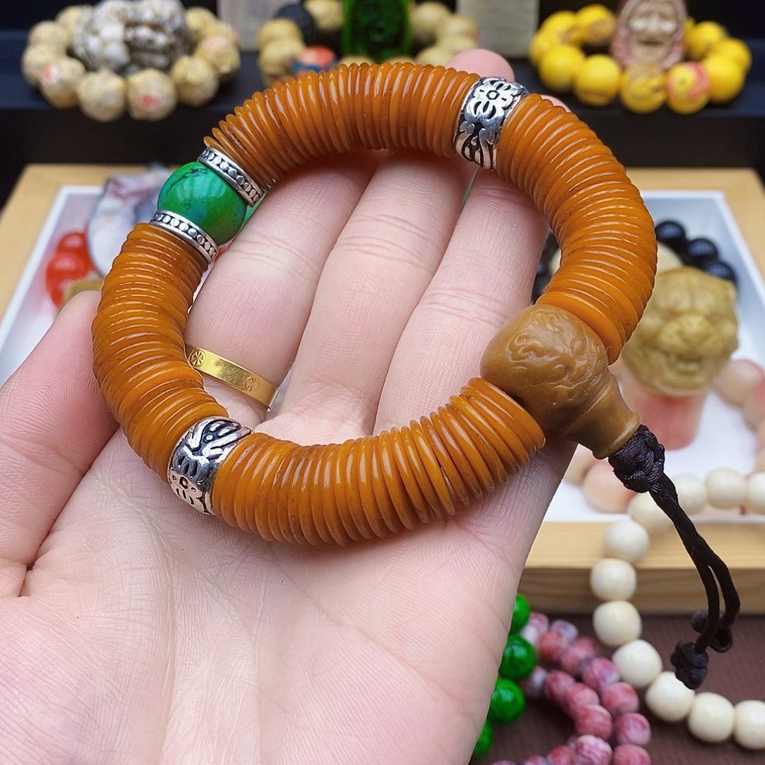 鹿骨手串/手链15.5牦牛骨药片型手持