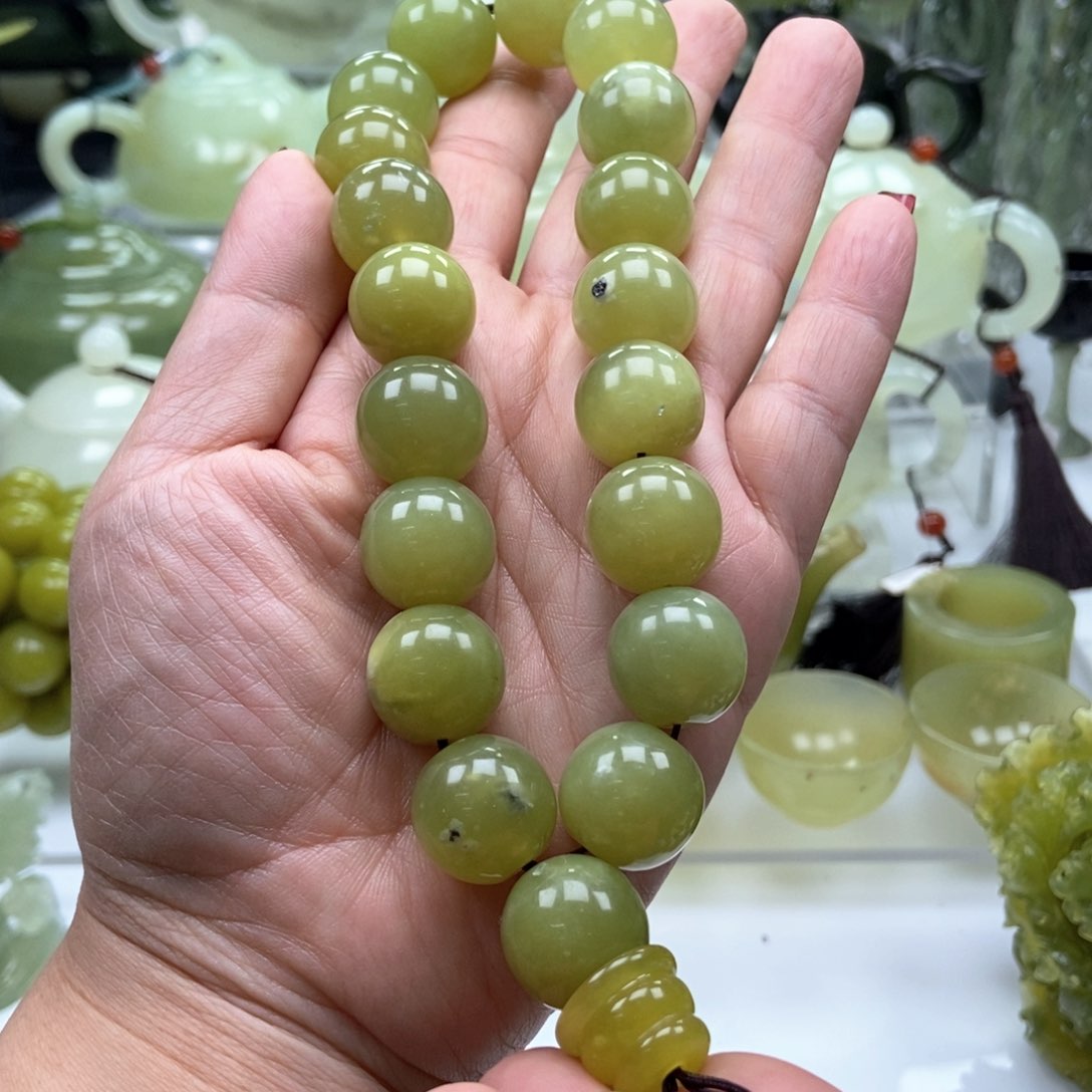 蛇纹石玉手链未镶嵌