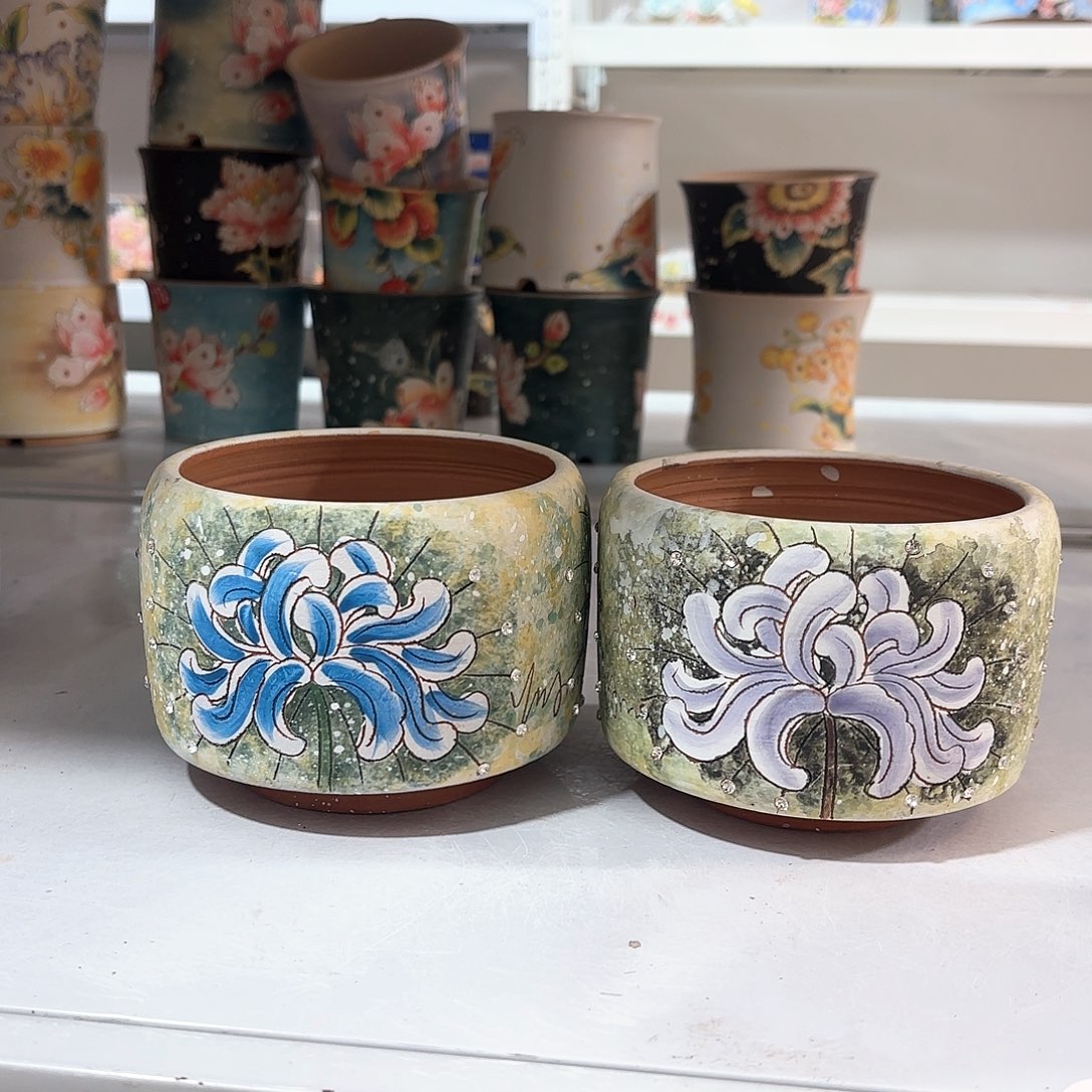 紫砂花盆手工花盆默认微瑕10/8