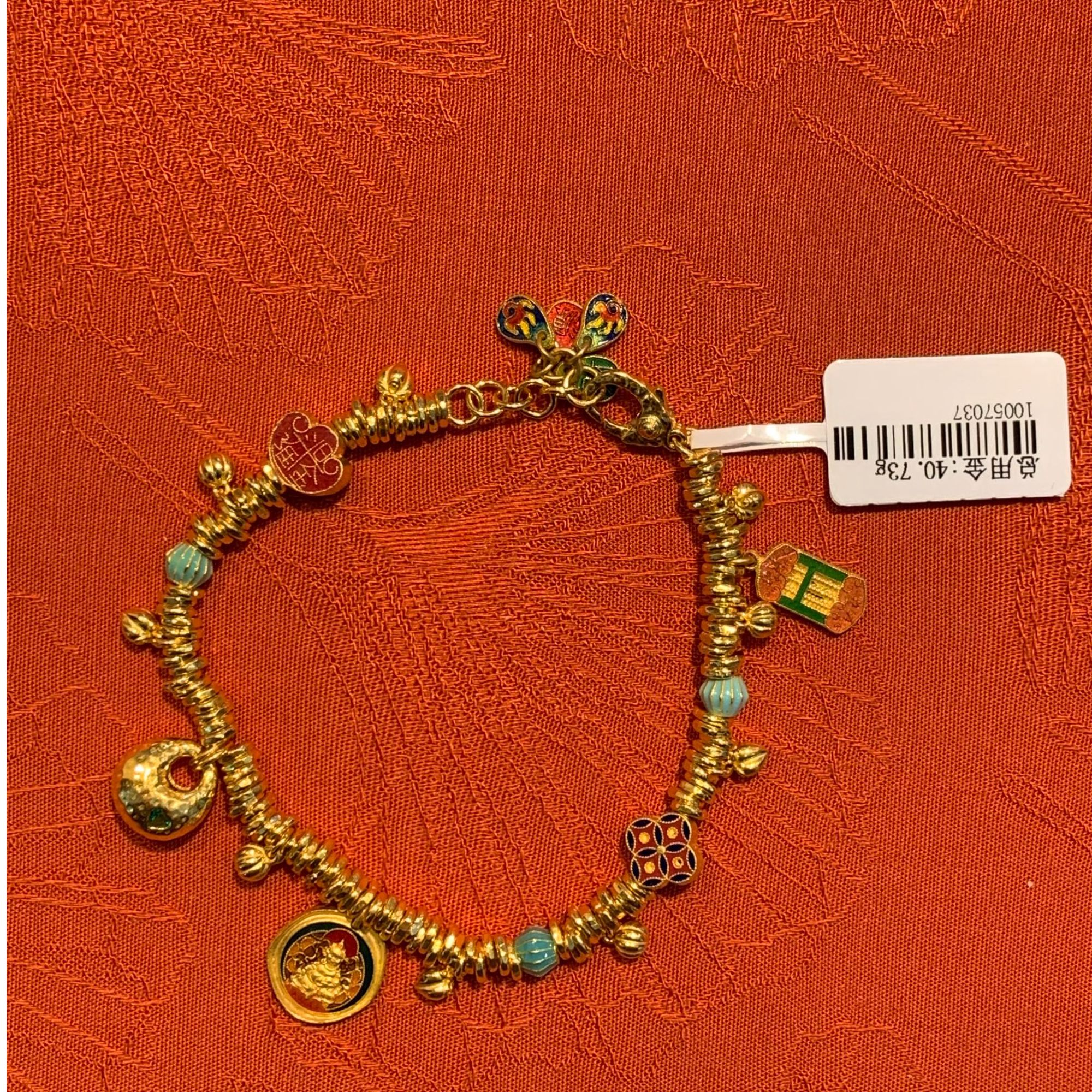 【云中意】足金黄财爷手链（定制不退换）-多样性发一件 GS12