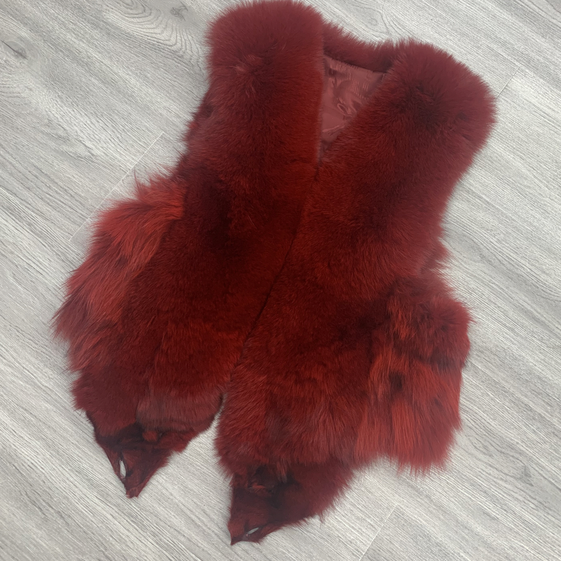 2025秋冬狐狸毛皮草马甲女短款海宁皮草韩版背心坎肩大门襟