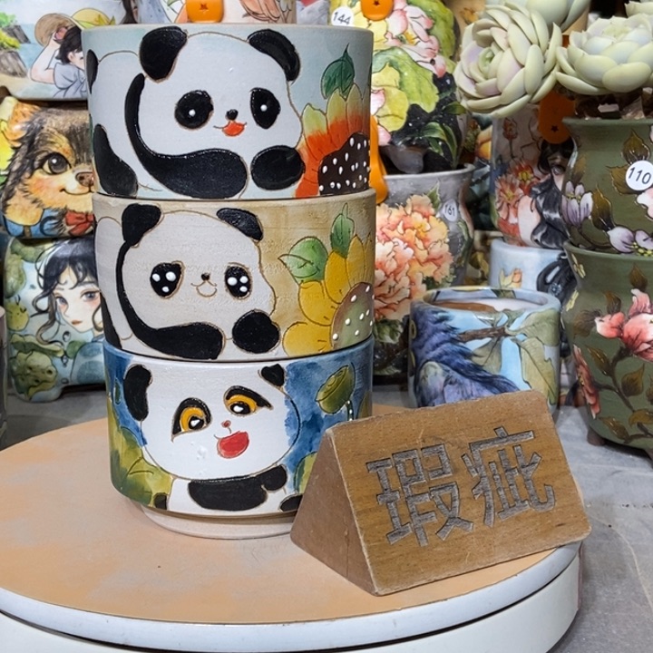 红陶景德镇艺术手绘作品