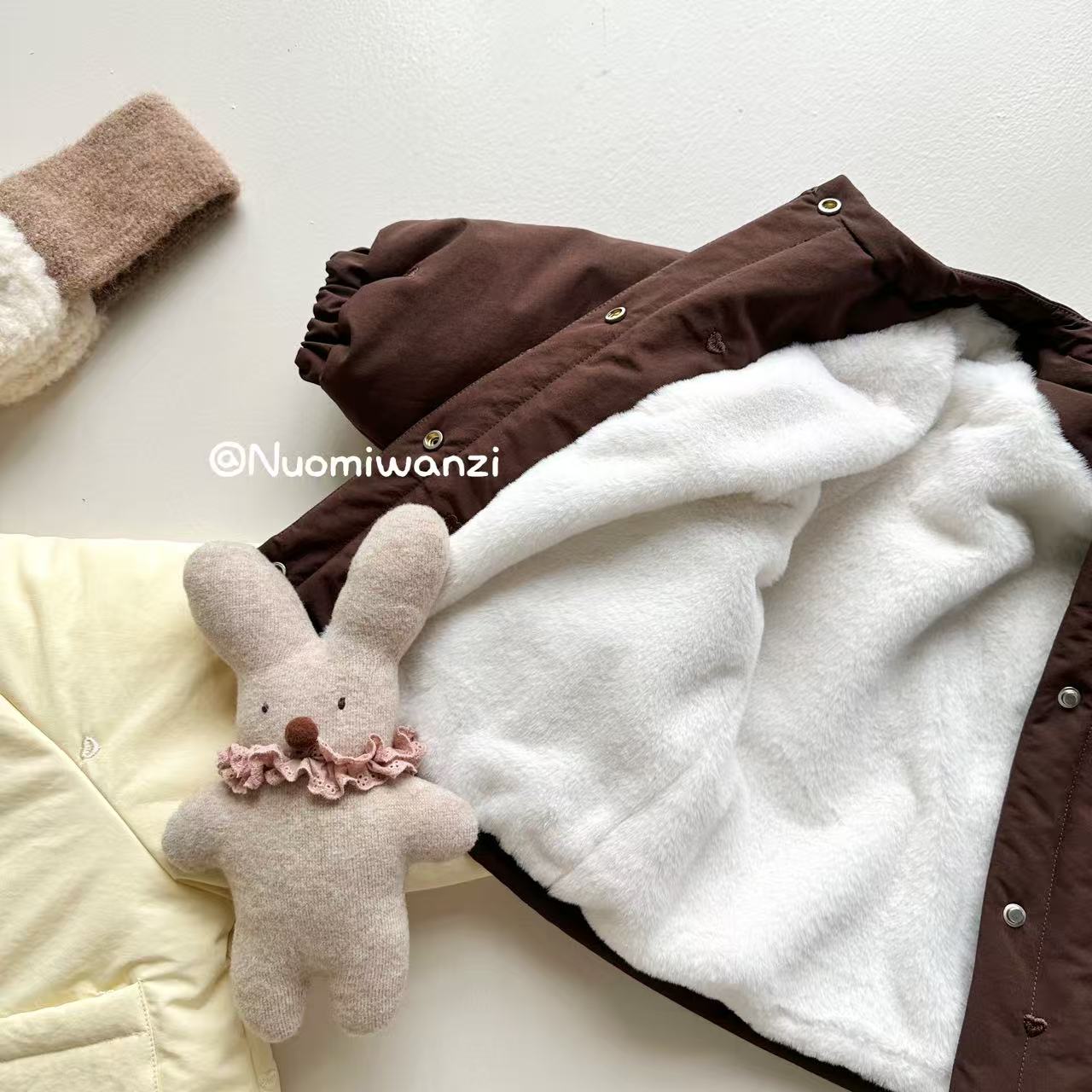 【现货】儿童韩系爱心刺绣加厚无领棉衣派克（冬款）WZJ-26564