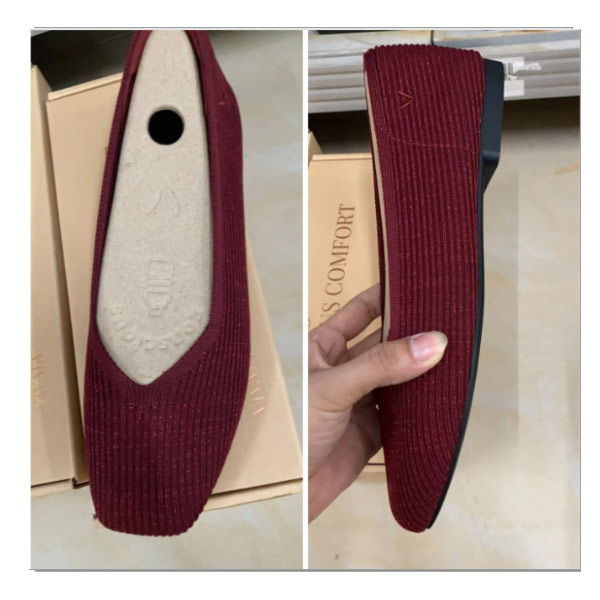 YP-V113-14妈妈鞋百搭格子平底方头时尚复古休闲时尚鞋软底浅口