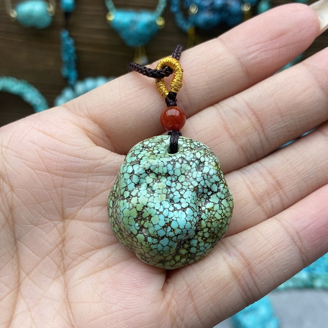 绿松石未镶嵌随行吊坠