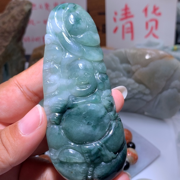 翡翠未镶嵌颈饰保真天然A货翡翠