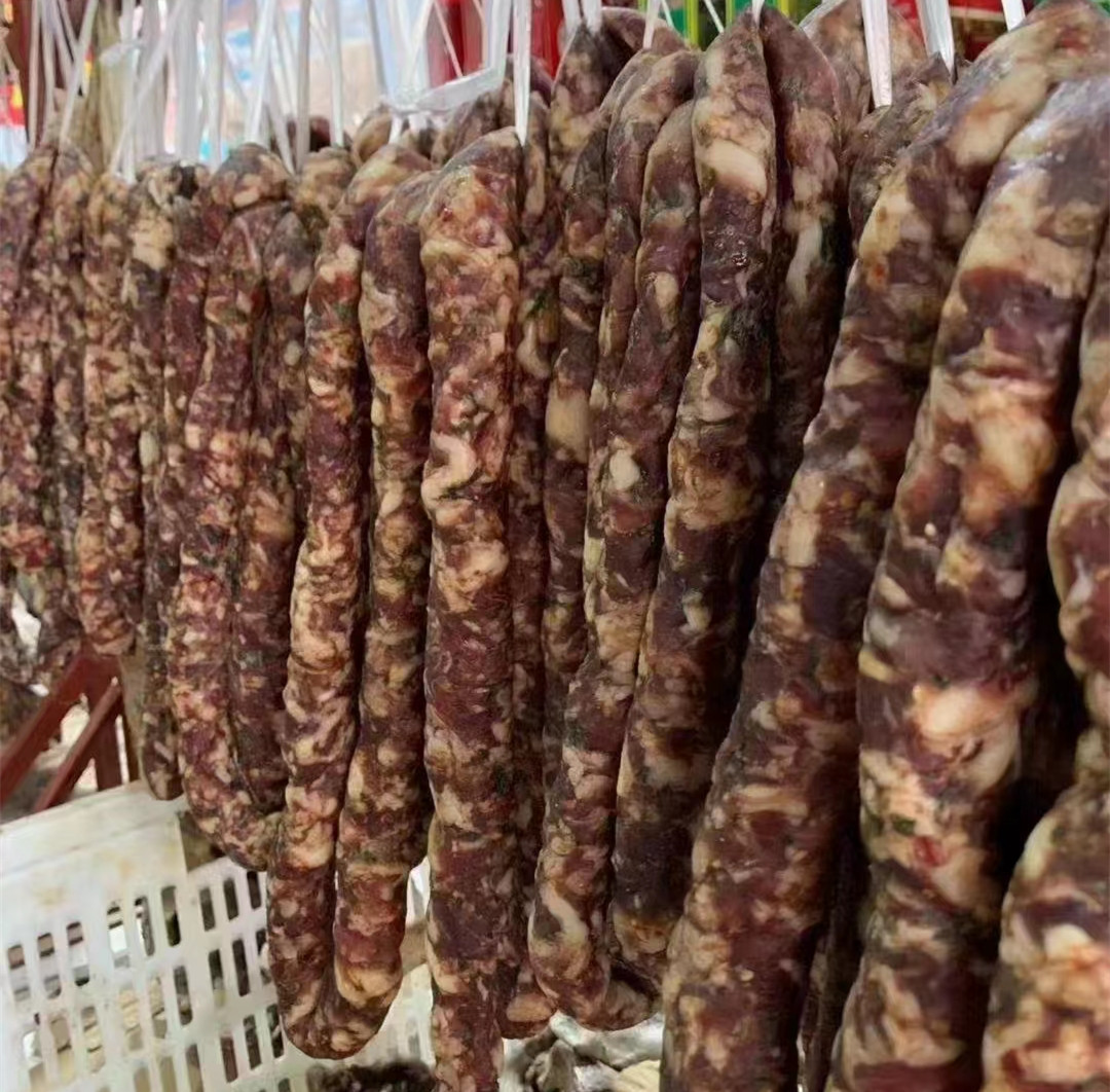 河南信阳固始特产农家手工腊肠咸味肉肠信阳土猪风干腊肠