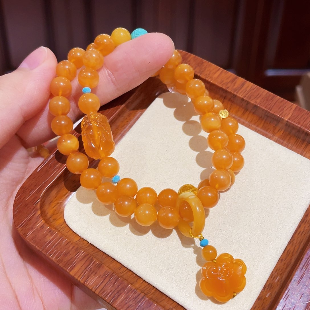 蜜蜡手链未镶嵌手串