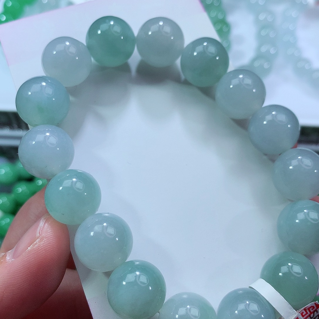 翡翠手链未镶嵌卡13.5