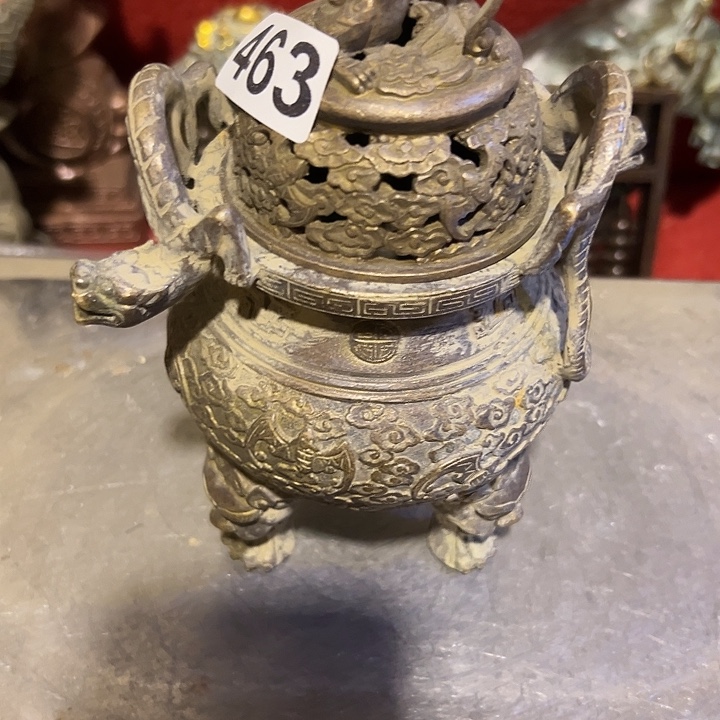 修***神黄铜摆件，文房摆件