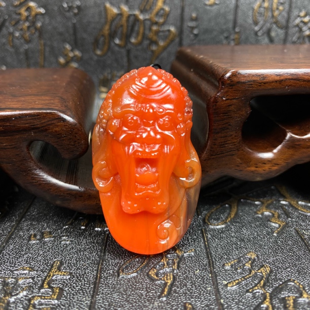 保山原矿南红罗汉吊坠