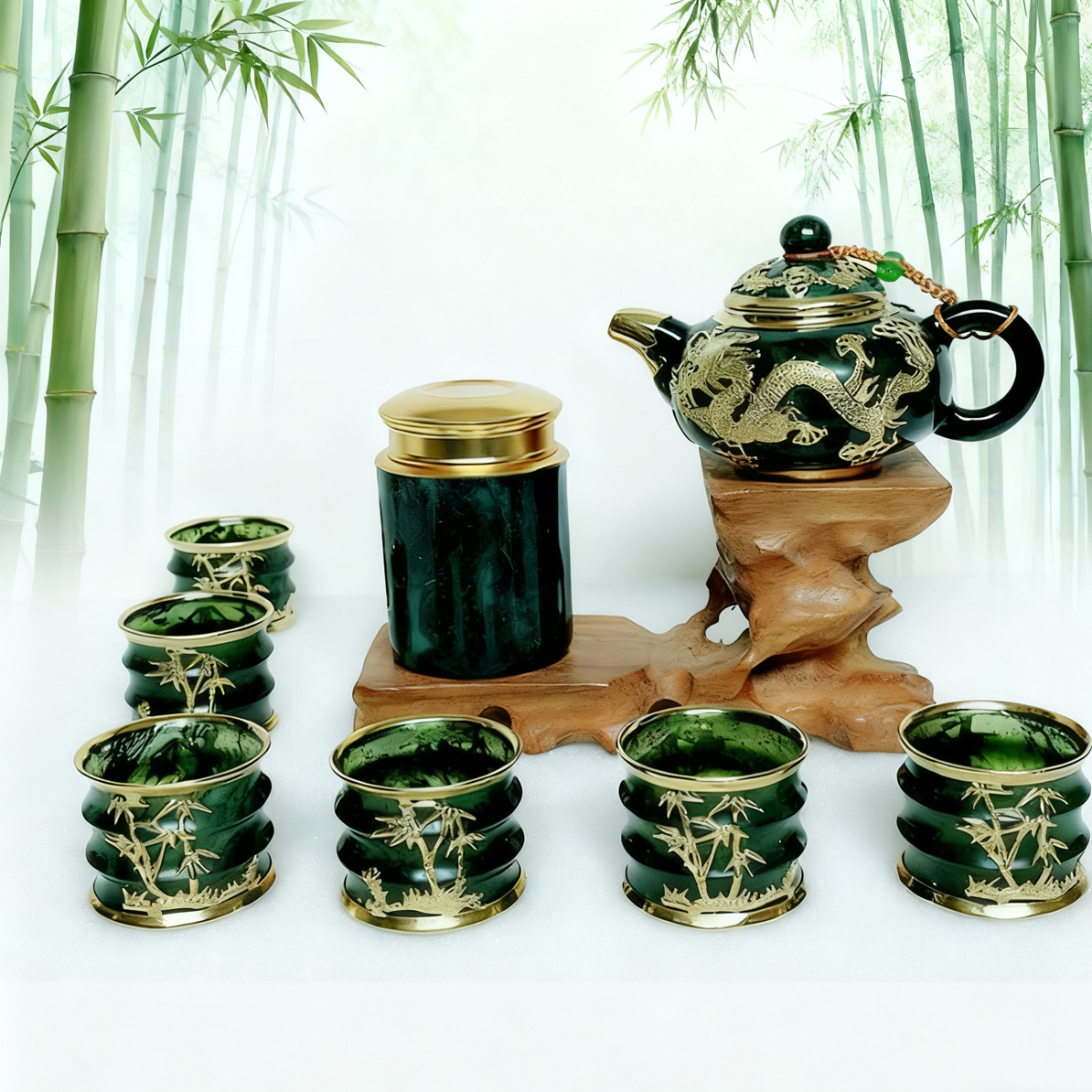 非遗手工镶嵌工艺打造精美茶具礼盒