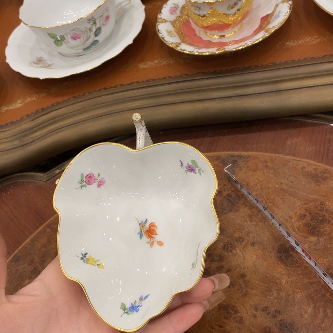 瓷片中古一等叶子碟