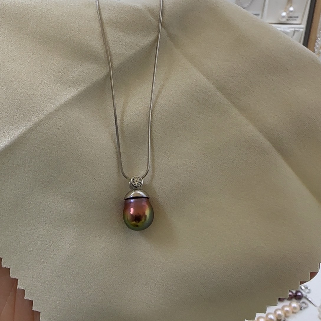 吊坠(赠链)淡水珍珠银S925镶嵌