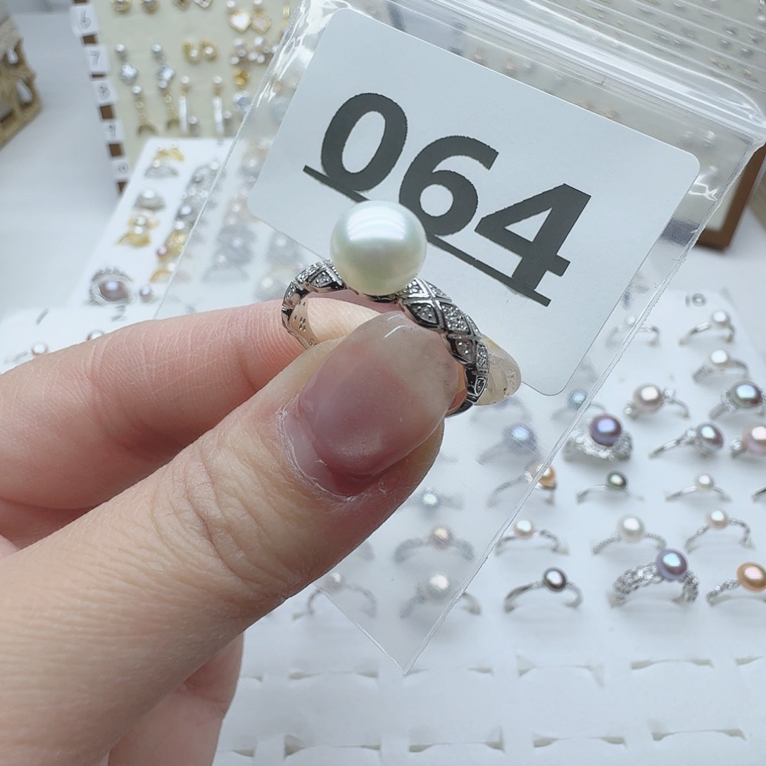 淡水珍珠珠宝奇石银S925镶嵌064