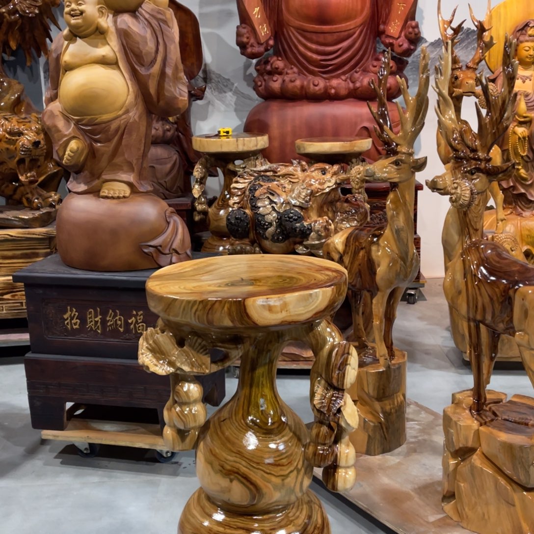 丁***畅香樟木香樟木手工雕刻葫芦