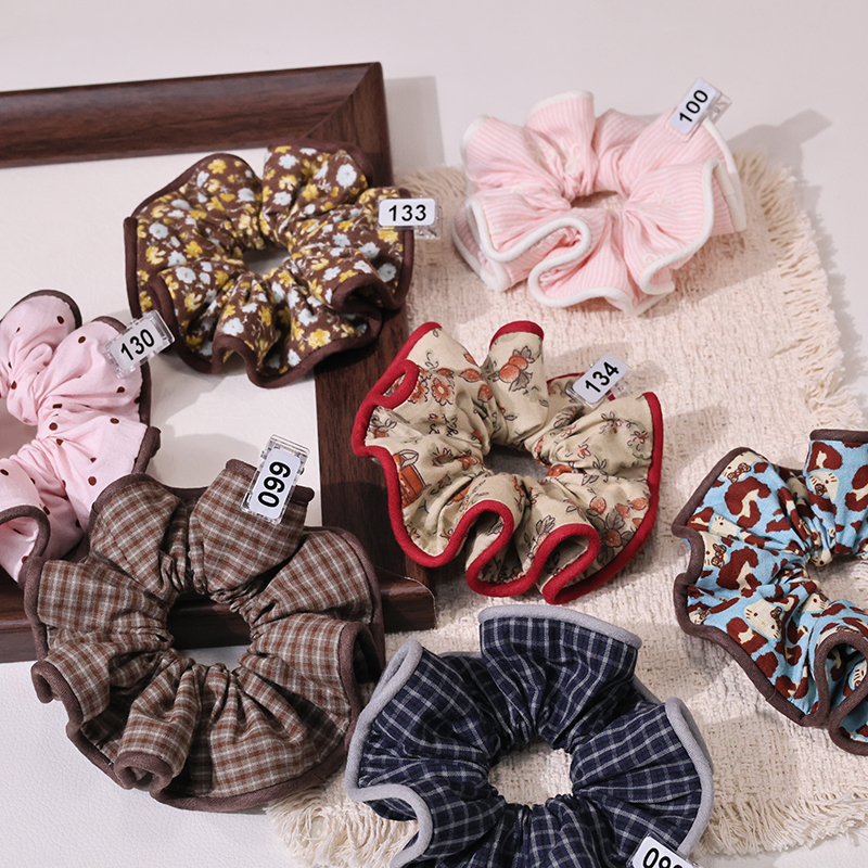 多褶镶边大圈成人儿童发量多适合甜美可爱风丸子头气质百搭秋冬