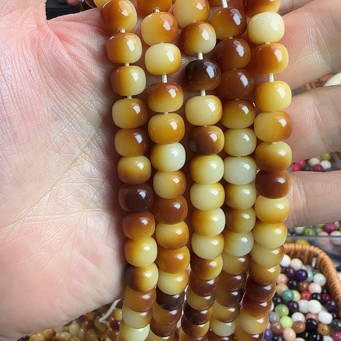 菩提根/象牙果手串卡10炭烤馒头桶一条114颗