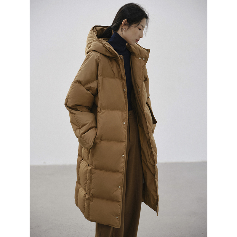 【雪国列车】可拆卸连帽加厚保暖羽绒服长款白鸭绒外套1499