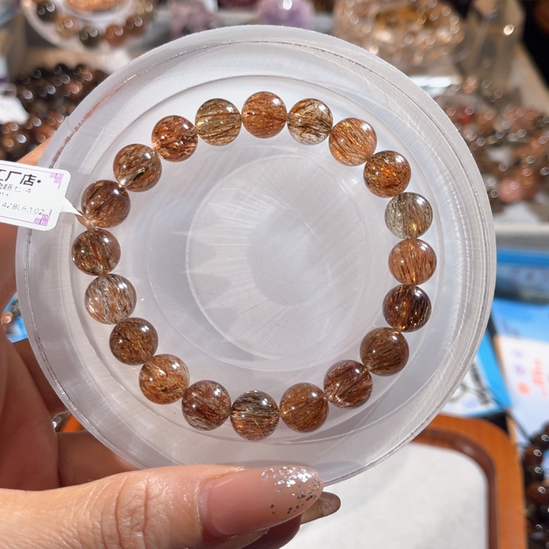 大***智未镶嵌手链水晶黑金超七10