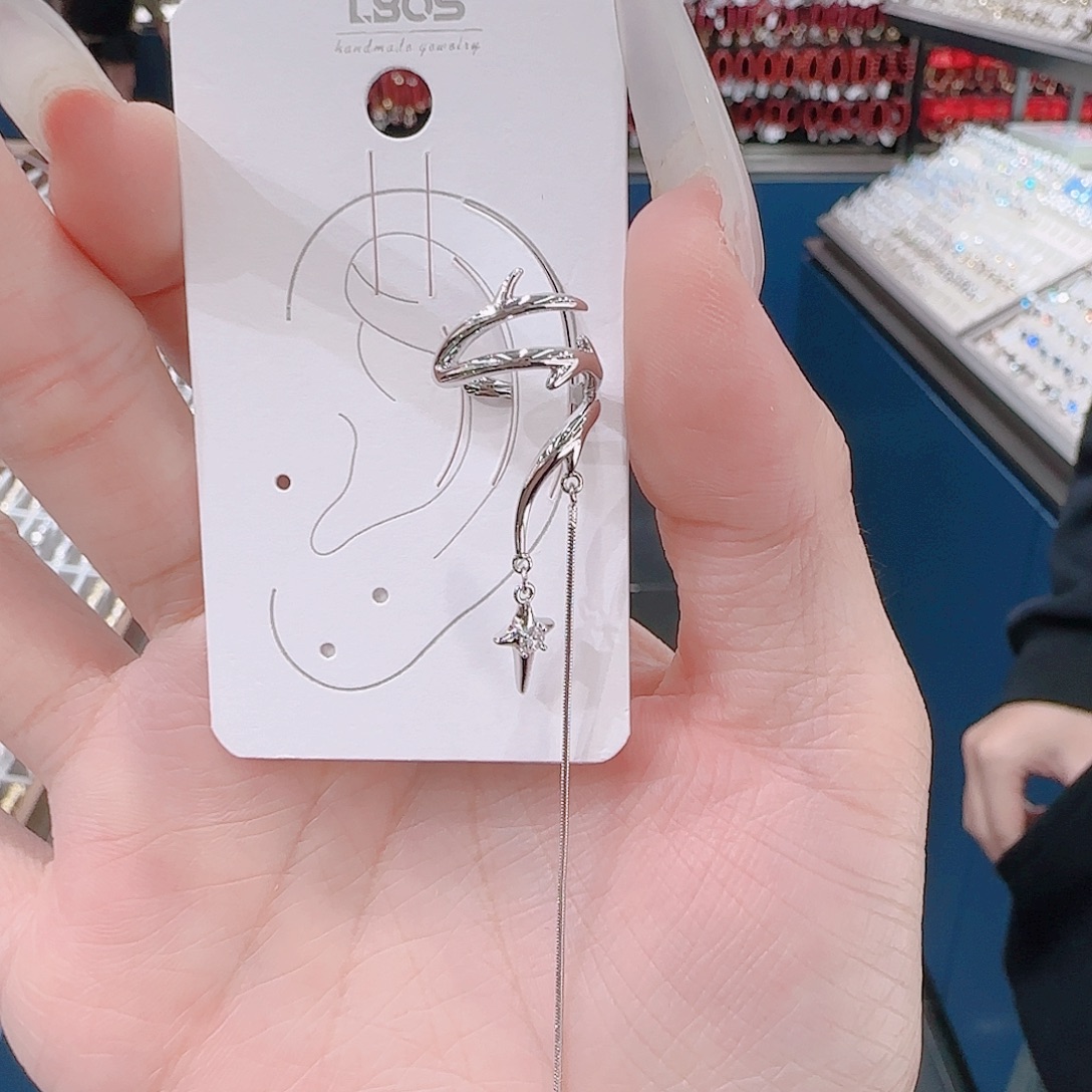 锆石铜合金925银耳环