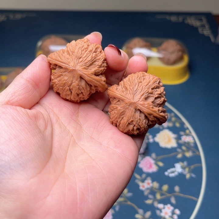 文玩核桃把件40磨盘