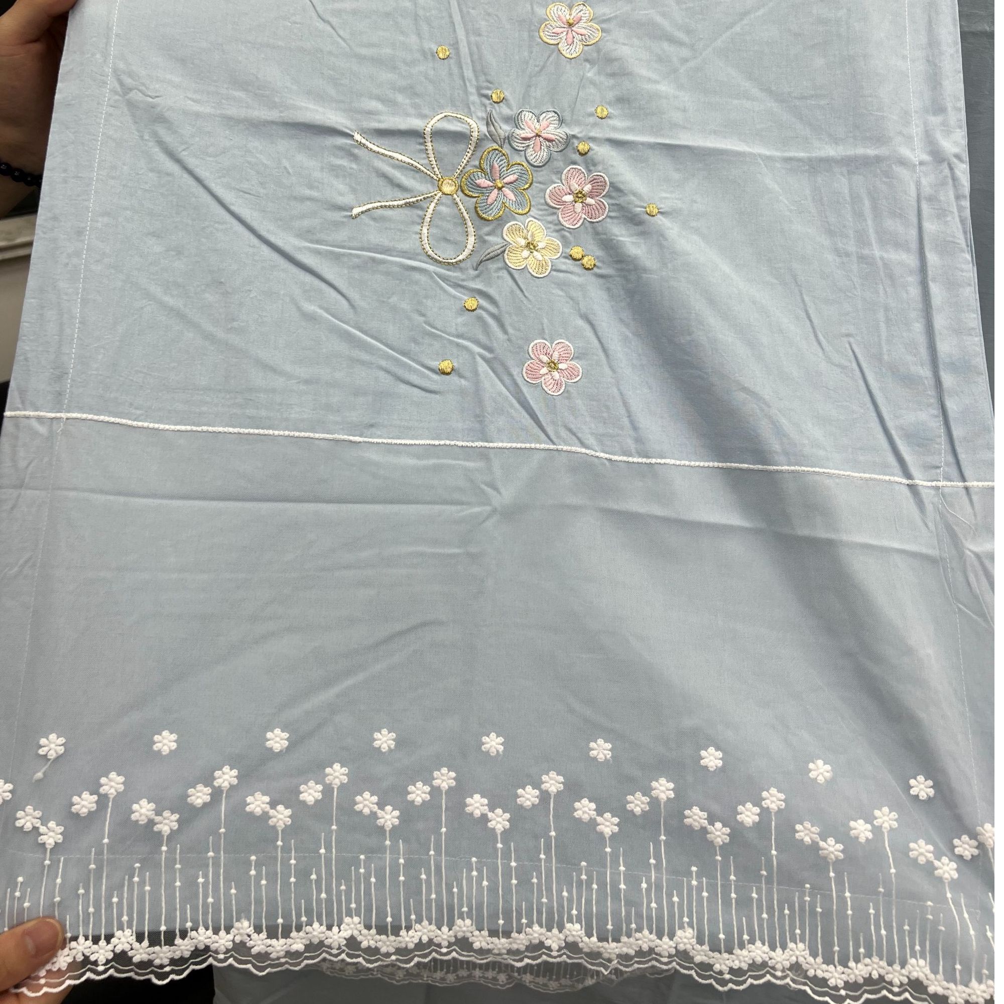 【隆元家家】纯棉四件套蕾丝花边款