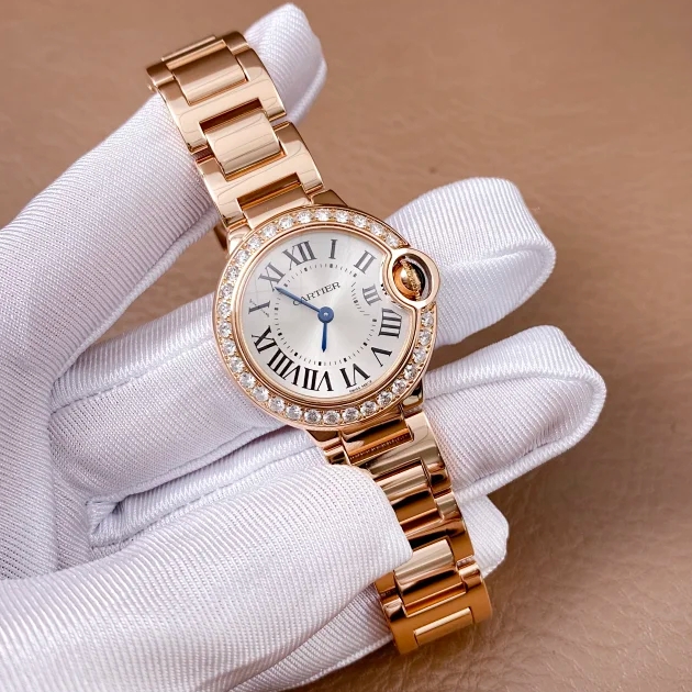 95新 Cartier/卡地亚 礼尚女表3007 98624QX后配原装金带