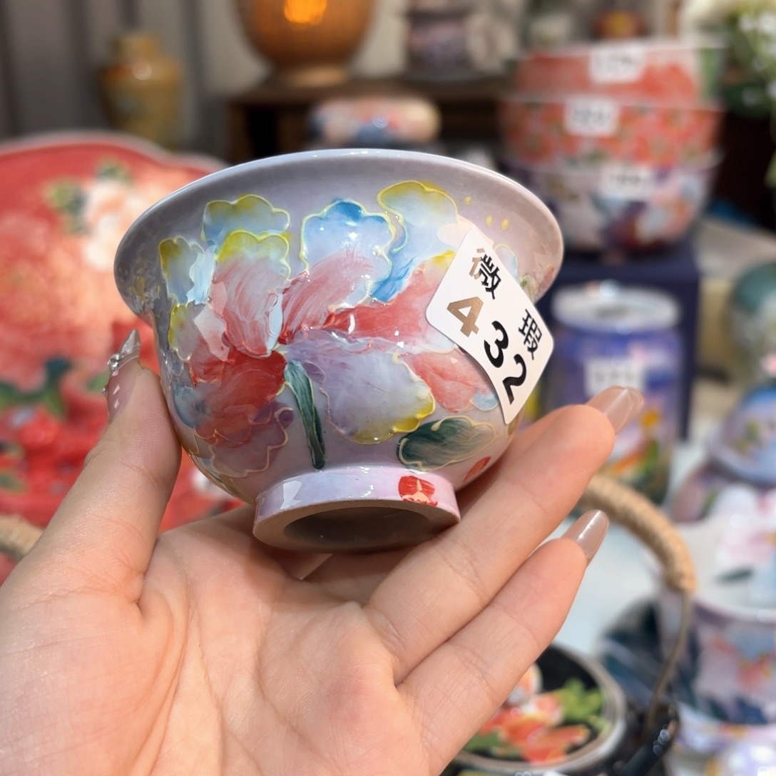 景德镇手绘高温釉下彩陶瓷茶具